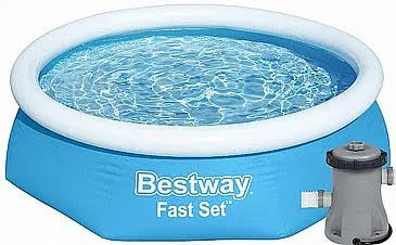 בריכת הקמה מהירה (שפה מתנפחת)קוטר 244 עומק 61 דגם 57448 BESTWAY