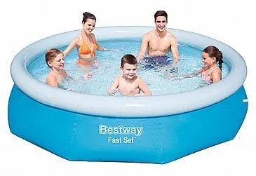 בריכת הקמה מהירה (שפה מתנפחת)קוטר 305 עומק 76 דגם 57266 BESTWAY ללא אביזרים נלווים
