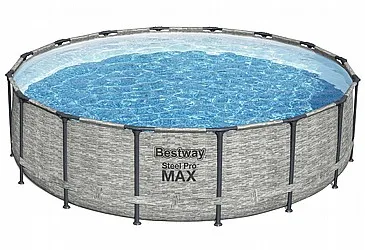 בריכת BESTWAY אולטרה קוטר 549 עומק 122 steel pro max דמוי בריקים