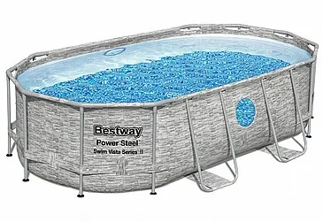 בריכת BESTWAY אולטרה 488*305*107 דמוי בריקים +2 חלונות