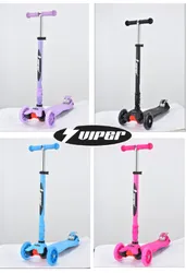 קורקינט 3 גלגלים VIPER עם אורות בגלגלים ובמשטח