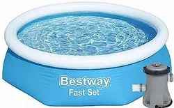 בריכת הקמה מהירה (שפה מתנפחת)קוטר 244 עומק 61 דגם 57448 BESTWAY
